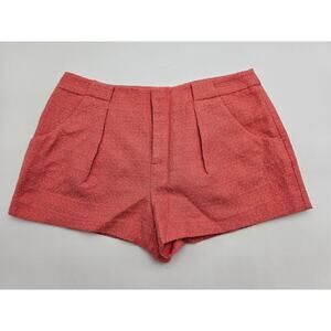Forever 21 Women's M Coral w/Gold Sparkle Tweed Dress Shorts